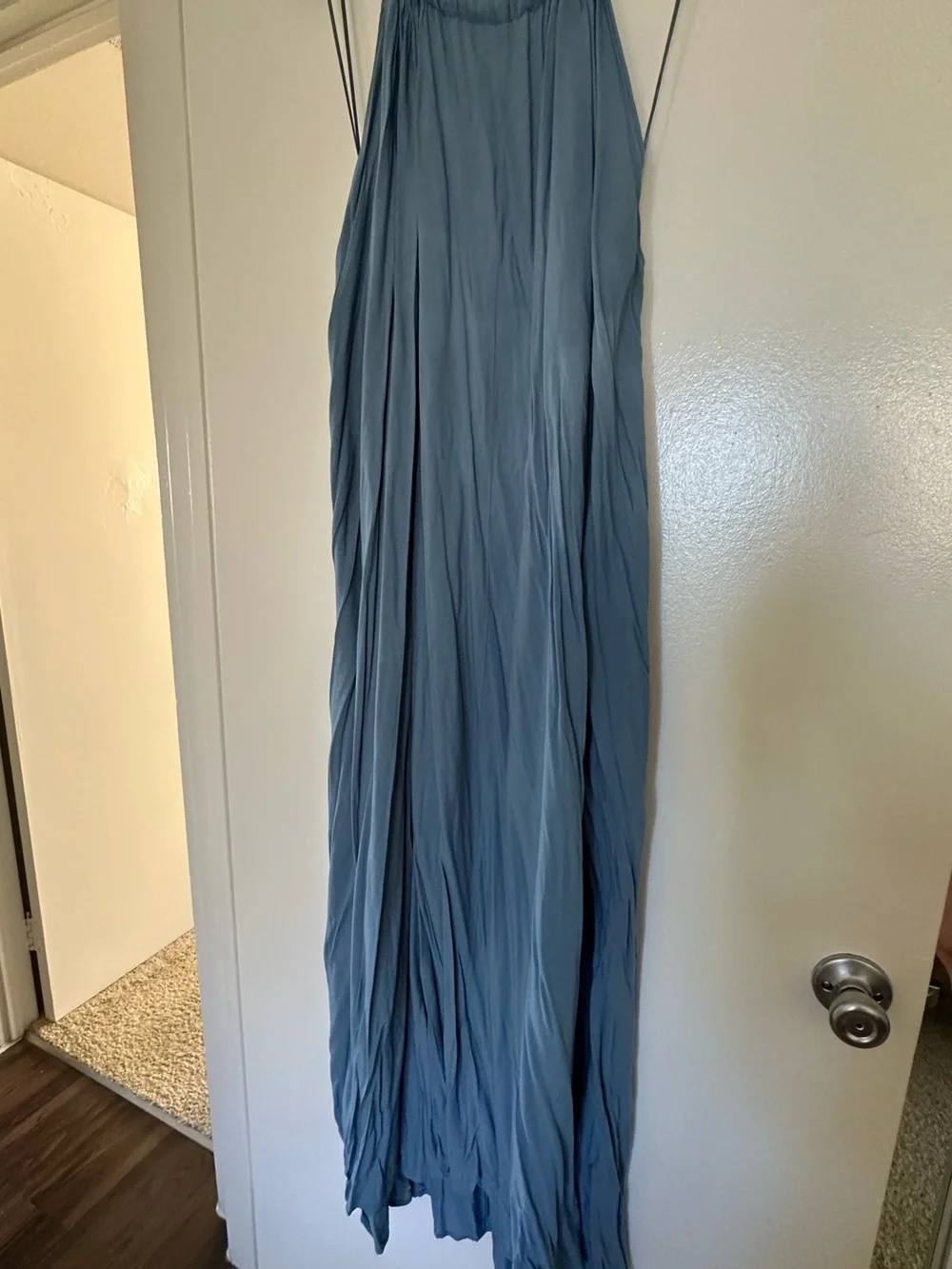 Elan Light Blue Halter Maxi Dress - Size M - Picture 5 of 12